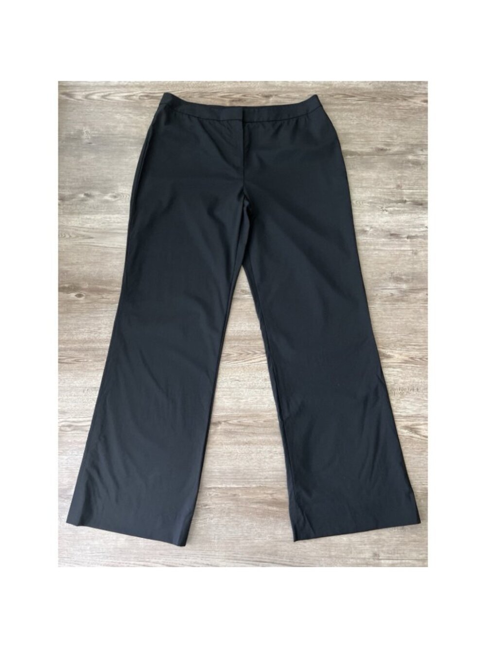 Lafayette 148 New York Menswear Pants Womens 12 Black Stretch Virgin Wool